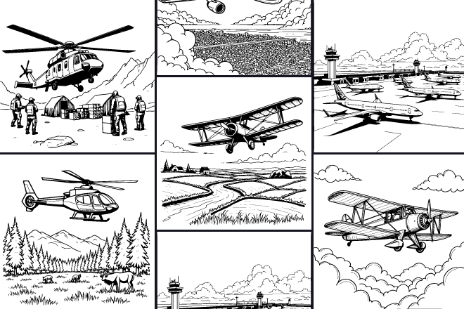 Transportation Coloring Pages