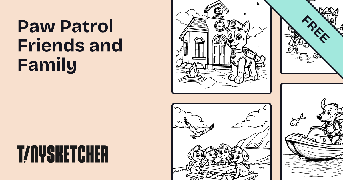 11 Paw Patrol Friends and Family Coloring Pages | Free Printables ...