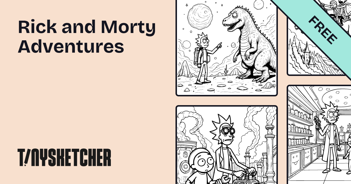 9 Rick and Morty Adventures Coloring Pages | Free Printables | Tiny ...